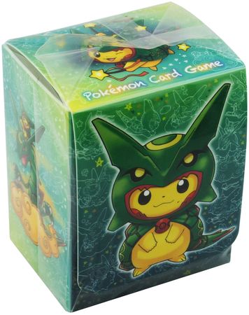 Poncho Rayquaza Pikachu Deck Box Official Pokemon Center Skytree US SELLER 