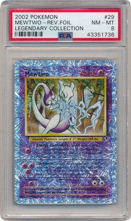 Mewtwo 29 110 PSA NM MT 8 Rare Reverse Holo Legendary Collection 1736 Legendary Collection Reverse Holo Singles Mewtwo 29 110 PSA NM MT 8 Rare Reverse Holo Legendary Collection 1736 Legendary Collection Reverse Holo Singles