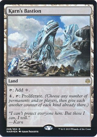 Karn s Bastion 248 264 WAR Prerelease Foil Promo Magic The Gathering Promo Cards Karn s Bastion 248 264 WAR Prerelease Foil Promo Magic The Gathering Promo Cards