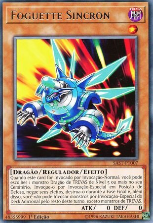 Foguette Sincron Rokket Synchron SAST PT007 Rare Portuguese 1st Edition Portuguese Yugioh Cards Foguette Sincron Rokket Synchron SAST PT007 Rare Portuguese 1st Edition Portuguese Yugioh Cards