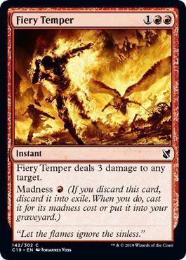 Fiery Temper 142 302 Commander 2019 Singles Fiery Temper 142 302 Commander 2019 Singles