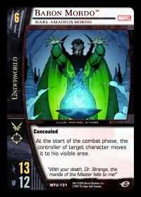 Baron Mordo Karl Amadeus Mordo MTU 131 Common Vs System Marvel Team Up Baron Mordo Karl Amadeus Mordo MTU 131 Common Vs System Marvel Team Up