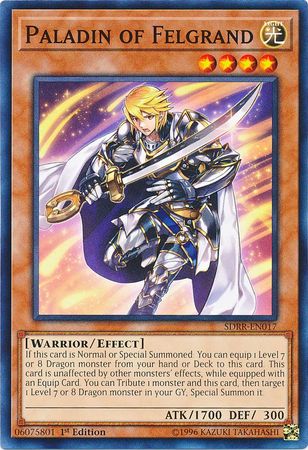 Paladin of Felgrand SDRR EN017 Common 1st Edition Rokket Revolt Singles Paladin of Felgrand SDRR EN017 Common 1st Edition Rokket Revolt Singles