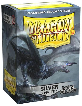 Dragon Shield Matte Silver Non Glare 100ct Standard Sized Sleeves AT 11808 Sleeves Dragon Shield Matte Silver Non Glare 100ct Standard Sized Sleeves AT 11808 Sleeves