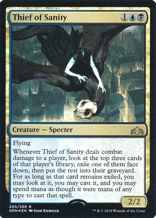 Thief of Sanity 205 259 Foil Ink Misprint Guilds of Ravnica Foil Singles Thief of Sanity 205 259 Foil Ink Misprint Guilds of Ravnica Foil Singles