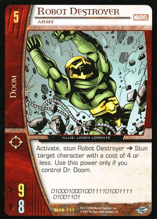 Robot Destroyer Army MOR 117 Rare Vs System Marvel Origins Robot Destroyer Army MOR 117 Rare Vs System Marvel Origins