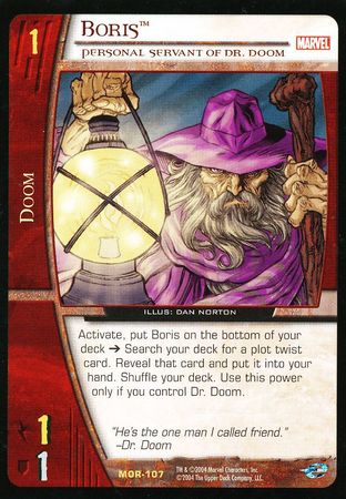 Boris Personal Servant of Dr Doom MOR 107 Rare Vs System Marvel Origins Boris Personal Servant of Dr Doom MOR 107 Rare Vs System Marvel Origins