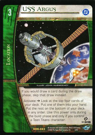 USS Argus DOR 063 Rare 1st Edition Vs System DC Origins USS Argus DOR 063 Rare 1st Edition Vs System DC Origins