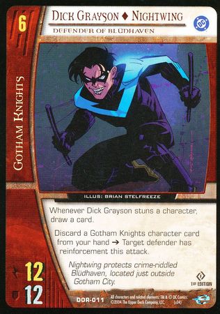 Dick Grayson Nightwing Defender of Bludhaven DOR 011 Common 1st Edition Vs System DC Origins Dick Grayson Nightwing Defender of Bludhaven DOR 011 Common 1st Edition Vs System DC Origins