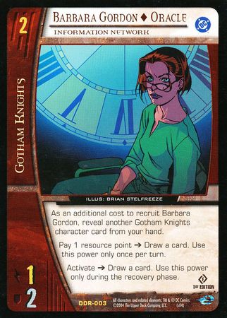Barbara Gordon Oracle Information Network DOR 003 Rare 1st Edition Vs System DC Origins Barbara Gordon Oracle Information Network DOR 003 Rare 1st Edition Vs System DC Origins