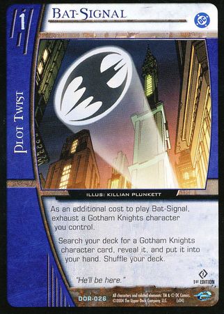 Bat Signal DOR 026 Uncommon 1st Edition Vs System DC Origins Bat Signal DOR 026 Uncommon 1st Edition Vs System DC Origins
