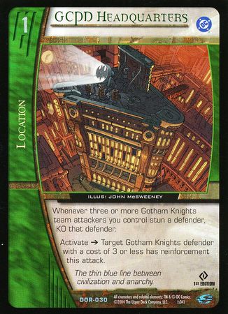 GCPD Headquarters DOR 030 Uncommon 1st Edition Vs System DC Origins GCPD Headquarters DOR 030 Uncommon 1st Edition Vs System DC Origins