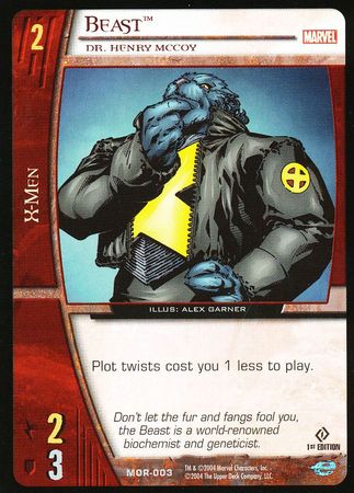 Beast Dr Henry McCoy MOR 003 Uncommon 1st Edition Vs System Marvel Origins Beast Dr Henry McCoy MOR 003 Uncommon 1st Edition Vs System Marvel Origins