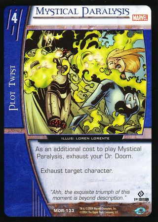 Mystical Paralysis MOR 133 Uncommon 1st Edition Vs System Marvel Origins Mystical Paralysis MOR 133 Uncommon 1st Edition Vs System Marvel Origins