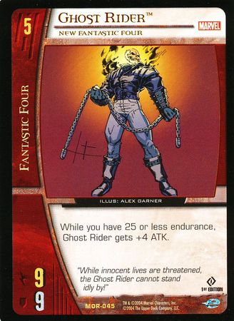 Ghost Rider New Fantastic Four MOR 045 Rare 1st Edition Ghost Rider New Fantastic Four MOR 045 Rare 1st Edition