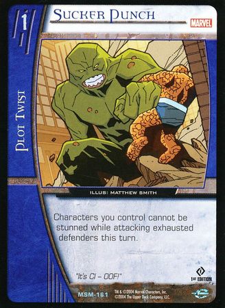 Sucker Punch MSM 161 Uncommon 1st Edition Vs System Marvel Web of Spiderman Sucker Punch MSM 161 Uncommon 1st Edition Vs System Marvel Web of Spiderman