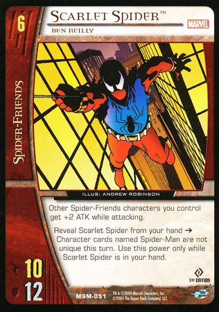 Scarlet Spider Ben Reilly MSM 051 Common 1st Edition Scarlet Spider Ben Reilly MSM 051 Common 1st Edition
