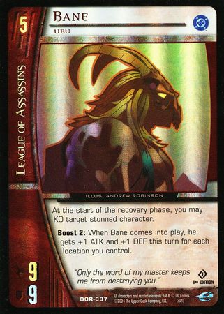 Bane Ubu DOR 097 Common 1st Edition Foil Vs System DC Origins Bane Ubu DOR 097 Common 1st Edition Foil Vs System DC Origins