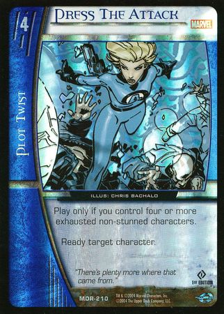 Press the Attack MOR 120 Uncommon 1st Edition Foil Vs System Marvel Origins Press the Attack MOR 120 Uncommon 1st Edition Foil Vs System Marvel Origins