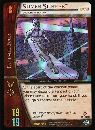 Silver Surfer Norrin Radd MSM 114 Rare 1st Edition Foil Silver Surfer Norrin Radd MSM 114 Rare 1st Edition Foil