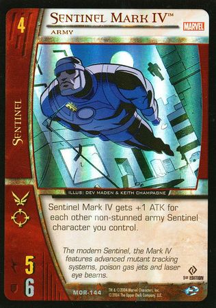 Sentinel Mark IV Army MOR 144 Uncommon 1st Edition Foil Vs System Marvel Origins Sentinel Mark IV Army MOR 144 Uncommon 1st Edition Foil Vs System Marvel Origins
