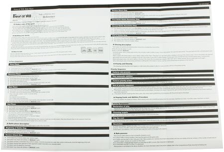 Force of Will Rules Sheet Force of Will CCG Singles Sealed Product Force of Will Rules Sheet Force of Will CCG Singles Sealed Product