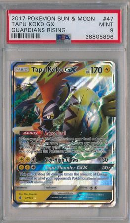 Tapu Koko GX 47 145 PSA Mint 9 Ultra Rare Guardians Rising 5896 Sun Moon Guardians Rising Singles Tapu Koko GX 47 145 PSA Mint 9 Ultra Rare Guardians Rising 5896 Sun Moon Guardians Rising Singles