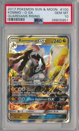 Kommo o GX 100 145 PSA GEM MT 10 Ultra Rare Guardians Rising 5951 Sun Moon Guardians Rising Singles Kommo o GX 100 145 PSA GEM MT 10 Ultra Rare Guardians Rising 5951 Sun Moon Guardians Rising Singles