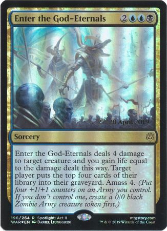 Enter the God Eternals 196 264 WAR Prerelease Foil Promo Magic The Gathering Promo Cards Enter the God Eternals 196 264 WAR Prerelease Foil Promo Magic The Gathering Promo Cards
