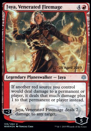 Jaya Venerated Firemage 135 264 WAR Prerelease Foil Promo Magic The Gathering Promo Cards Jaya Venerated Firemage 135 264 WAR Prerelease Foil Promo Magic The Gathering Promo Cards
