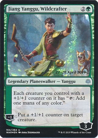 Jiang Yanggu Wildcrafter 164 264 WAR Prerelease Foil Promo Magic The Gathering Promo Cards Jiang Yanggu Wildcrafter 164 264 WAR Prerelease Foil Promo Magic The Gathering Promo Cards