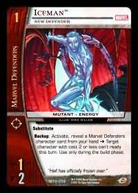 Iceman New Defender MTU 056 Uncommon Vs System Marvel Team Up Iceman New Defender MTU 056 Uncommon Vs System Marvel Team Up