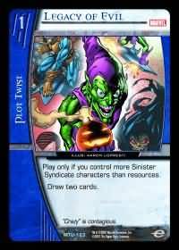 Legacy of Evil MTU 123 Uncommon Vs System Marvel Team Up Legacy of Evil MTU 123 Uncommon Vs System Marvel Team Up