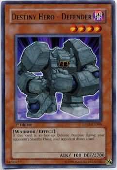 Destiny Hero Defender DP05 EN006 Rare 1st Edition Destiny Hero Defender DP05 EN006 Rare 1st Edition