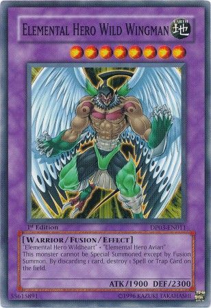 Elemental Hero Wild Wingman DP03 EN011 Common 1st Edition Elemental Hero Wild Wingman DP03 EN011 Common 1st Edition