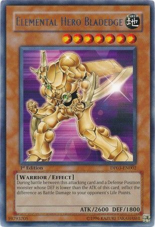 Elemental Hero Bladedge DP03 EN002 Rare 1st Edition Elemental Hero Bladedge DP03 EN002 Rare 1st Edition