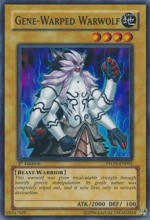 Gene Warped Warwolf STON EN001 Super Rare 1st Edition Strike of Neos STON 1st Edition Singles Gene Warped Warwolf STON EN001 Super Rare 1st Edition Strike of Neos STON 1st Edition Singles