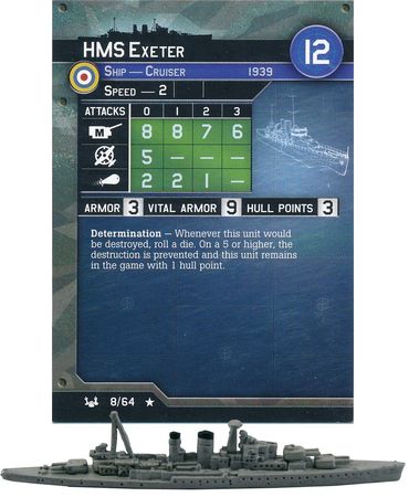 08 HMS Exeter War at Sea Axis Allies Miniatures Rare Axis Allies War at Sea Base Set 08 HMS Exeter War at Sea Axis Allies Miniatures Rare Axis Allies War at Sea Base Set