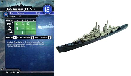 21 USS Atlanta War at Sea Axis Allies Miniatures Uncommon Axis Allies War at Sea Base Set 21 USS Atlanta War at Sea Axis Allies Miniatures Uncommon Axis Allies War at Sea Base Set