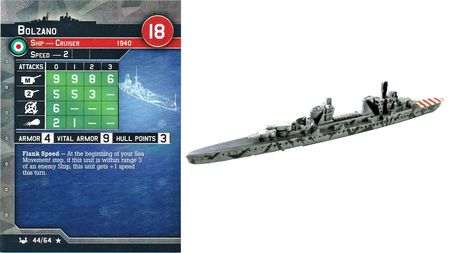 44 Bolzano War at Sea Axis Allies Miniatures Rare Axis Allies War at Sea Base Set 44 Bolzano War at Sea Axis Allies Miniatures Rare Axis Allies War at Sea Base Set