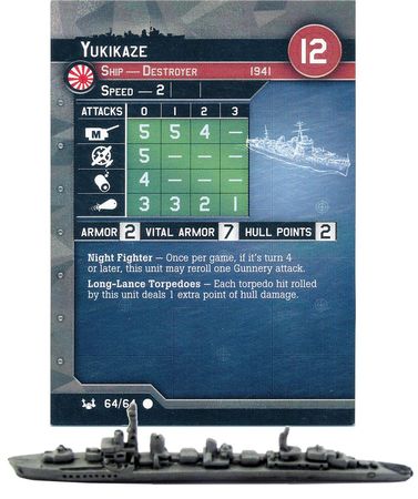 64 Yukikaze War at Sea Axis Allies Miniatures Common Axis Allies War at Sea Base Set 64 Yukikaze War at Sea Axis Allies Miniatures Common Axis Allies War at Sea Base Set