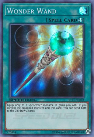 Wonder Wand STP1 EN003 Super Rare Speed Duel Tournament Pack 1 STP1 Wonder Wand STP1 EN003 Super Rare Speed Duel Tournament Pack 1 STP1