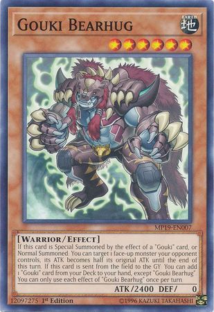 Gouki Bearhug MP19 EN007 Common 1st Edition Yu Gi Oh 2019 Mega Tins Gold Sarcophagus Tin Mega Pack Singles Gouki Bearhug MP19 EN007 Common 1st Edition Yu Gi Oh 2019 Mega Tins Gold Sarcophagus Tin Mega Pack Singles
