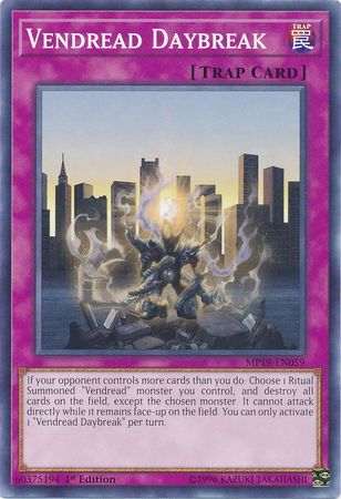 Vendread Daybreak MP19 EN059 Common 1st Edition Yu Gi Oh 2019 Mega Tins Gold Sarcophagus Tin Mega Pack Singles Vendread Daybreak MP19 EN059 Common 1st Edition Yu Gi Oh 2019 Mega Tins Gold Sarcophagus Tin Mega Pack Singles