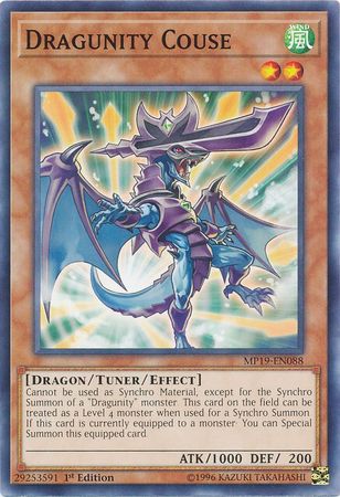 Dragunity Couse MP19 EN088 Common 1st Edition Yu Gi Oh 2019 Mega Tins Gold Sarcophagus Tin Mega Pack Singles Dragunity Couse MP19 EN088 Common 1st Edition Yu Gi Oh 2019 Mega Tins Gold Sarcophagus Tin Mega Pack Singles