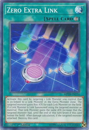 Zero Extra Link MP19 EN114 Common 1st Edition Yu Gi Oh 2019 Mega Tins Gold Sarcophagus Tin Mega Pack Singles Zero Extra Link MP19 EN114 Common 1st Edition Yu Gi Oh 2019 Mega Tins Gold Sarcophagus Tin Mega Pack Singles