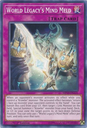 World Legacy s Mind Meld MP19 EN131 Common 1st Edition Yu Gi Oh 2019 Mega Tins Gold Sarcophagus Tin Mega Pack Singles World Legacy s Mind Meld MP19 EN131 Common 1st Edition Yu Gi Oh 2019 Mega Tins Gold Sarcophagus Tin Mega Pack Singles