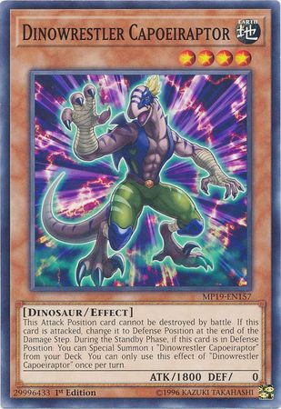 Dinowrestler Capoeiraptor MP19 EN157 Common 1st Edition Yu Gi Oh 2019 Mega Tins Gold Sarcophagus Tin Mega Pack Singles Dinowrestler Capoeiraptor MP19 EN157 Common 1st Edition Yu Gi Oh 2019 Mega Tins Gold Sarcophagus Tin Mega Pack Singles
