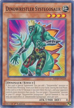 Dinowrestler Systegosaur MP19 EN159 Common 1st Edition Yu Gi Oh 2019 Mega Tins Gold Sarcophagus Tin Mega Pack Singles Dinowrestler Systegosaur MP19 EN159 Common 1st Edition Yu Gi Oh 2019 Mega Tins Gold Sarcophagus Tin Mega Pack Singles