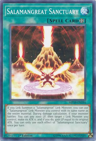 Salamangreat Sanctuary MP19 EN194 Common 1st Edition Yu Gi Oh 2019 Mega Tins Gold Sarcophagus Tin Mega Pack Singles Salamangreat Sanctuary MP19 EN194 Common 1st Edition Yu Gi Oh 2019 Mega Tins Gold Sarcophagus Tin Mega Pack Singles